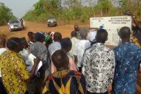 Visite de site de l'okpara avant le déroulement de l'atelier bilan1