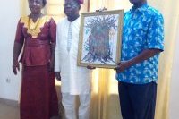Le Président sortant avec la nouvelle équipe dirigeante du PNE-Bénin