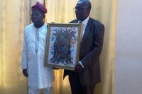 Le Président sortant avec le Professeur Abel AFOUDA