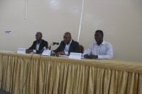 Vue des officiels à la conférence de presse