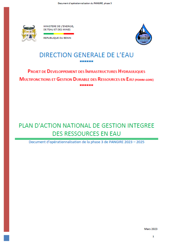Document d'opérationnalisation de la phase 3 du PANGIRE