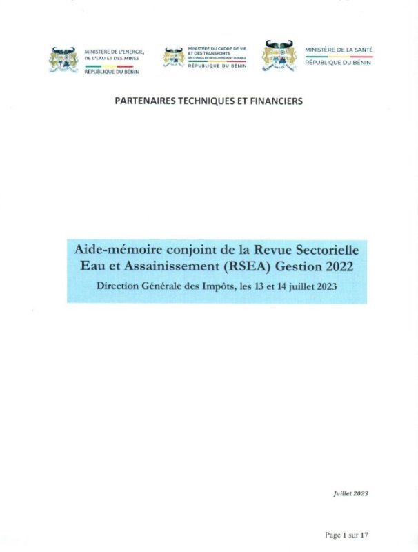 Aide mémoire RSEA, gestion 2022